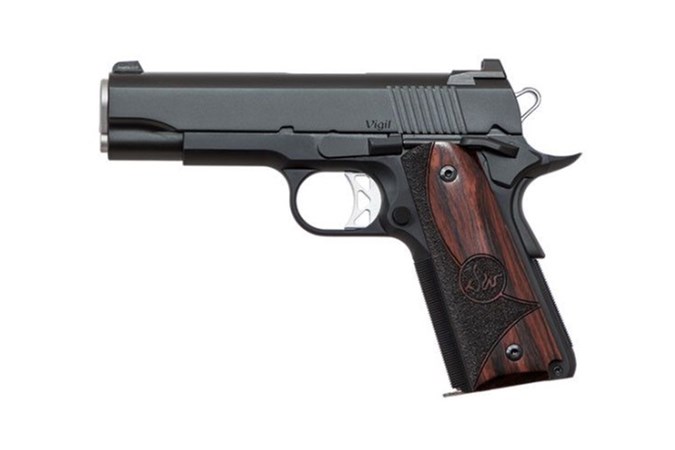 CZ-USA Dan Wesson Vigil Commander 9mm Semi-Auto Pistol - Item #: CZ01835 / MFG Model #: 01835 / UPC: 806703018355 - DW VIGIL COMMANDER 9MM BK/WD 