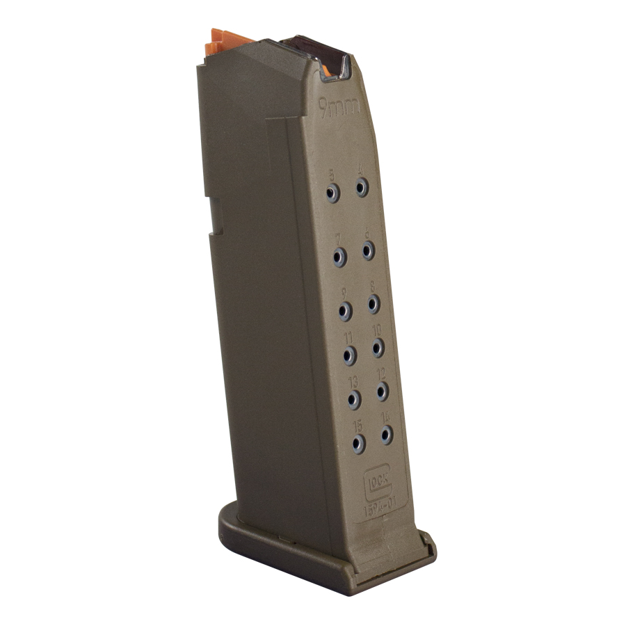 GLOCK Gen5 Factory Handgun Magazine G19 G26 9mm Luger - Flat Dark Earth 15/