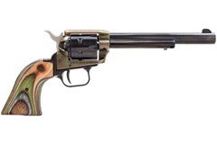 Heritage Manufacturing Rough Rider Small Bore 22 LR | 22 Magnum 
Item #: HERR22MCH6 / MFG Model #: RR22MCH6 / UPC: 727962503805
22LR/22M COLOR CASE 6.5" FS CAMO LAMINATE GRIP/2 CYLINDERS