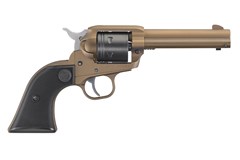 Ruger Wrangler 22 LR 
Item #: RUWRG-4FBRNZC / MFG Model #: 2004 / UPC: 736676020041
WRANGLER 22LR BRNZ/SY 4.6" 6SH 2004|BRONZE CERAKOTE|FIXED SGT