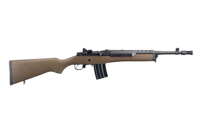 Ruger Mini-14 Tactical 223 Rem | 5.56 NATO Rifle - Item #: RUM-14/0GBCPC / MFG Model #: 5889 / UPC: 736676058891 - MINI-14 5.56 BK/BRWN WOOD 20RD 5889|BK/BROWN SPECK HARDWOOD