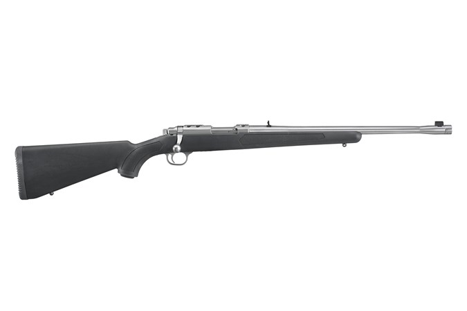 Ruger 77/44 44 Magnum Rifle - Item #: RUK77/44RSPT / MFG Model #: 7417 / UPC: 736676074174 - 77/44 44MAG SS/SYN AS THREADED 7417 | 11/16-24 TPI | ADJ SGTS