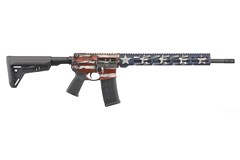 Ruger AR-556 MPR 223 Rem | 5.56 NATO 
Item #: RUAR-556-MPRCAF / MFG Model #: 8538 / UPC: 736676085385
AR-556 MPR 5.56 FLAG 18" 30RD 8538 | AMERICAN FLAG CERAKOTE