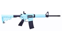 TALO EXCLUSIVE Ruger AR-556 223 Rem | 5.56 NATO 
Item #: RUAR-556-TB / MFG Model #: 8517 / UPC: 736676085170
AR-556 5.56MM TURQUOISE BLUE 8517 FORWARD ASSIST/DUST COVER