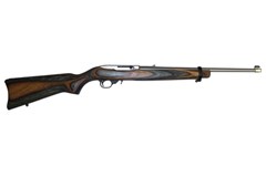 a brown and black rifle