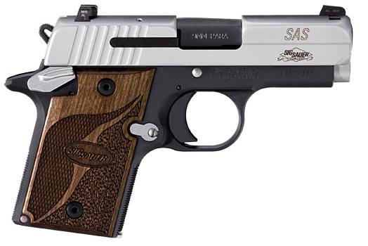 Sig SAUER P938 938-9-SAS-AMBI 9mm 3" Stainless Semi-Auto Pistol 7+1