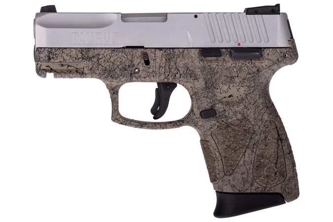 Taurus G2C 9mm Semi-Auto Pistol - Item #: TAG2CSPFDE / MFG Model #: 1-G2C939-SPFDE / UPC: 725327932130 - G2C 9MM SS/FDE SPLATTER 12+1 1-G2C939-SPFDE