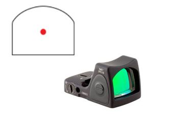 Trijicon RMR Type 2 RM 09-C-700742 1 MOA Red Dot 1.78 in Matte Black - Trijicon - 0.87" X 0.63" for sale at TheGunDock