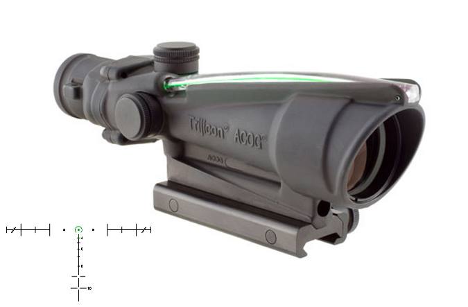 Trijicon ACOG 3.5x35 Dual Illuminated Green Horse Shoe Dot 223 Ballistic TA