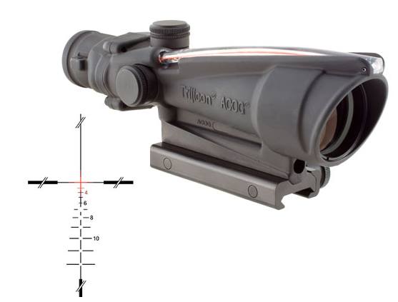 Trijicon ACOG Rifle Scope 3.5X 35 Red Crosshair .308 Matte W/Ta51 Mount Dua