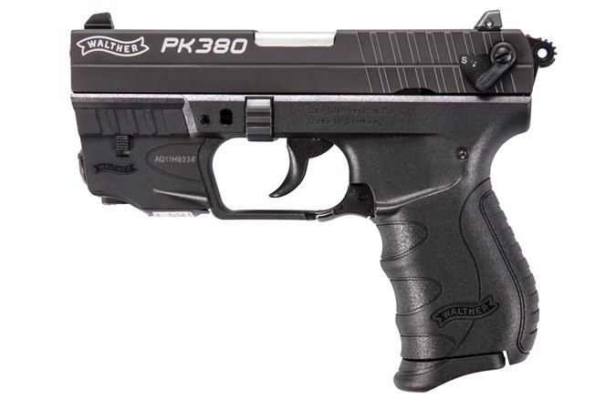 Walther Arms PK380 380 ACP Semi-Auto Pistol - Item #: WA5050310 / MFG Model #: 5050310 / UPC: 723364200243 - PK380 380ACP 8+1 BLACK LASER INCLUDES LASER / 3.6" BARREL