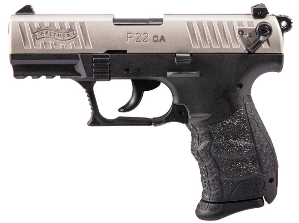Walther 5120336 P22 22 LR 3.42" Nickel Semi-Auto Pistol-img-0