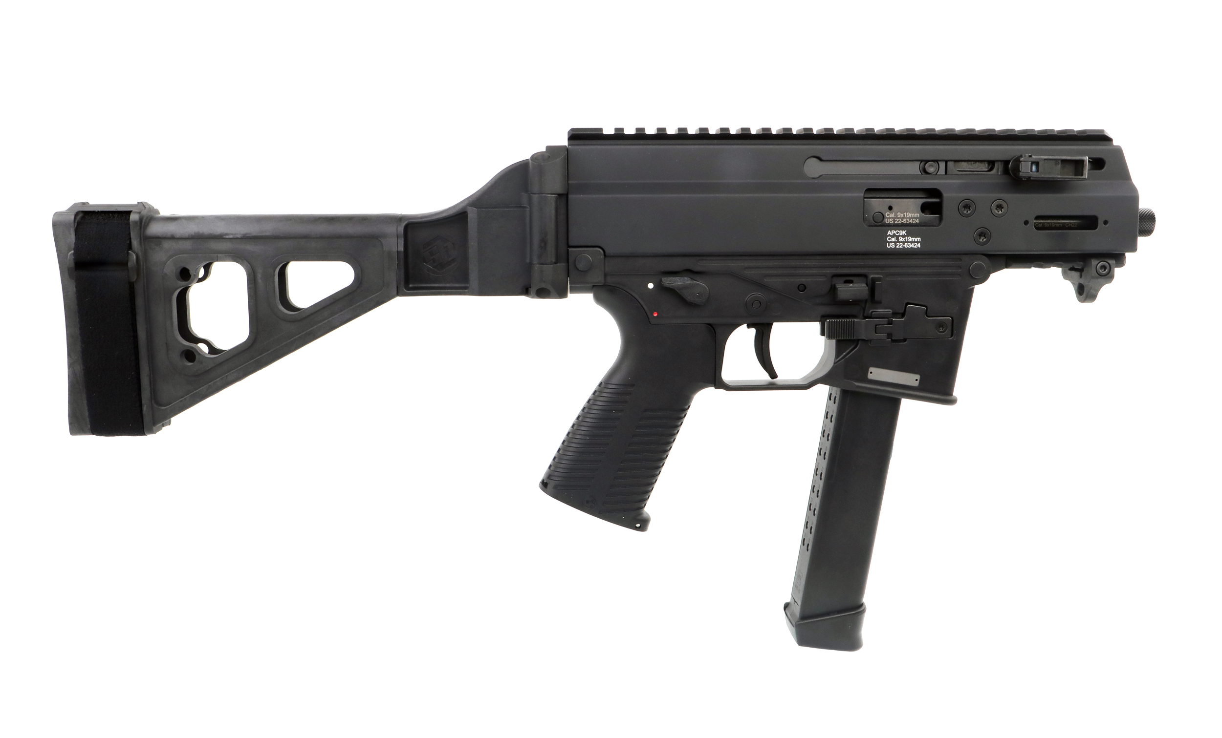 B&T BT-36045-G WB APC9K Pro 9mm 5.5" Black Semi-Auto Pistol 33+1