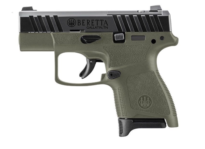 Beretta APX A1 Carry 9mm Luger 6+1 8+1 3.30" Matte Black Serrated Slide, OD Green Polymer Frame & Grips