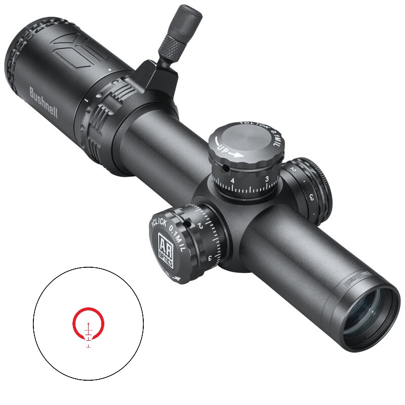 Bushnell AR71424I AR Optics Matte Black 1-4x24mm 30mm Tube Illuminated BTR-2 Reticle
