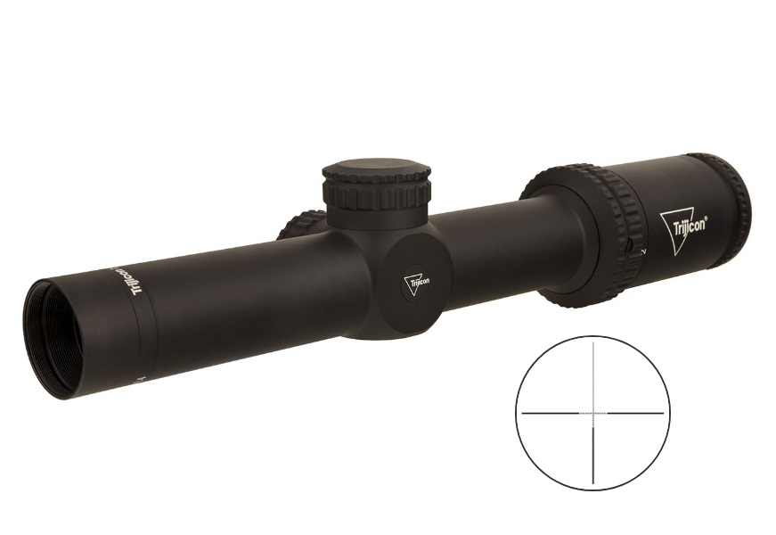 Trijicon Ascent 1-4x24mm Tactical Riflescope, Ultra-Lightweight, Rugged, Anti-Reflective Glass, Extra-Wide Field of View, BDC Target Holds, 30mm Tube, Matte Black