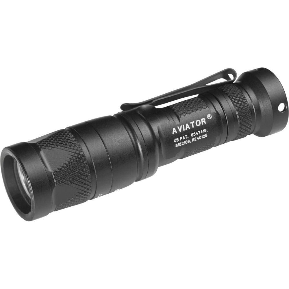 SureFire Aviator AVIATORRD Flashlight 250 Lumens White/Red LED Black 4.18"