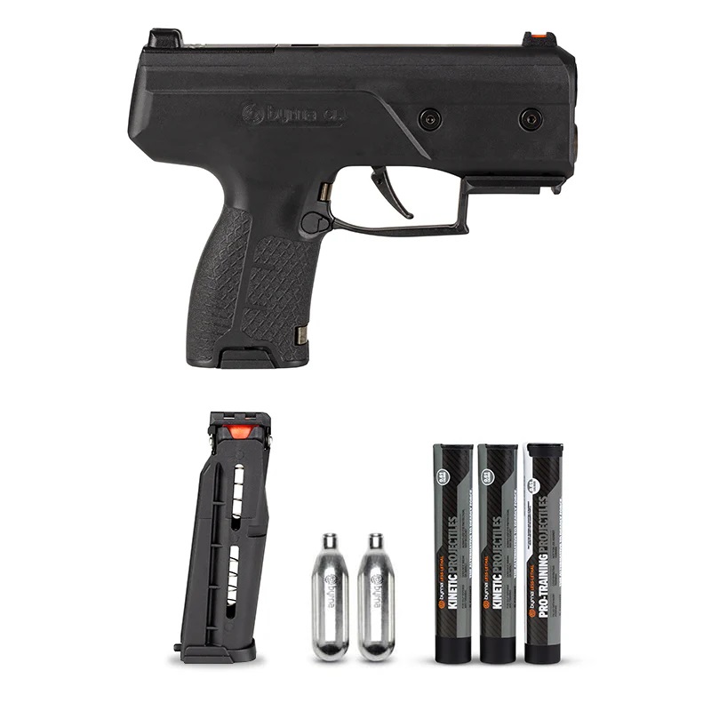 Byrna Technologies CK61300-1-BLK CL Universal Kit .61 Caliber 5 + 1 Black Incl: (2) 8-Gram CO2 Cartidges Incl: (2) 5-Round Magazines (2)Kinetic|(1)Pro Training CK61300-1-BLK   .61 CALIBER  - Byrna Technologies - .61 CALIBER