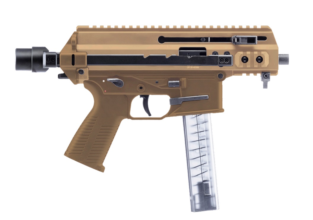 B&T 36176502CT APC9K 9mm 30+1 4.3" Coyote Tan Picatinny Rail