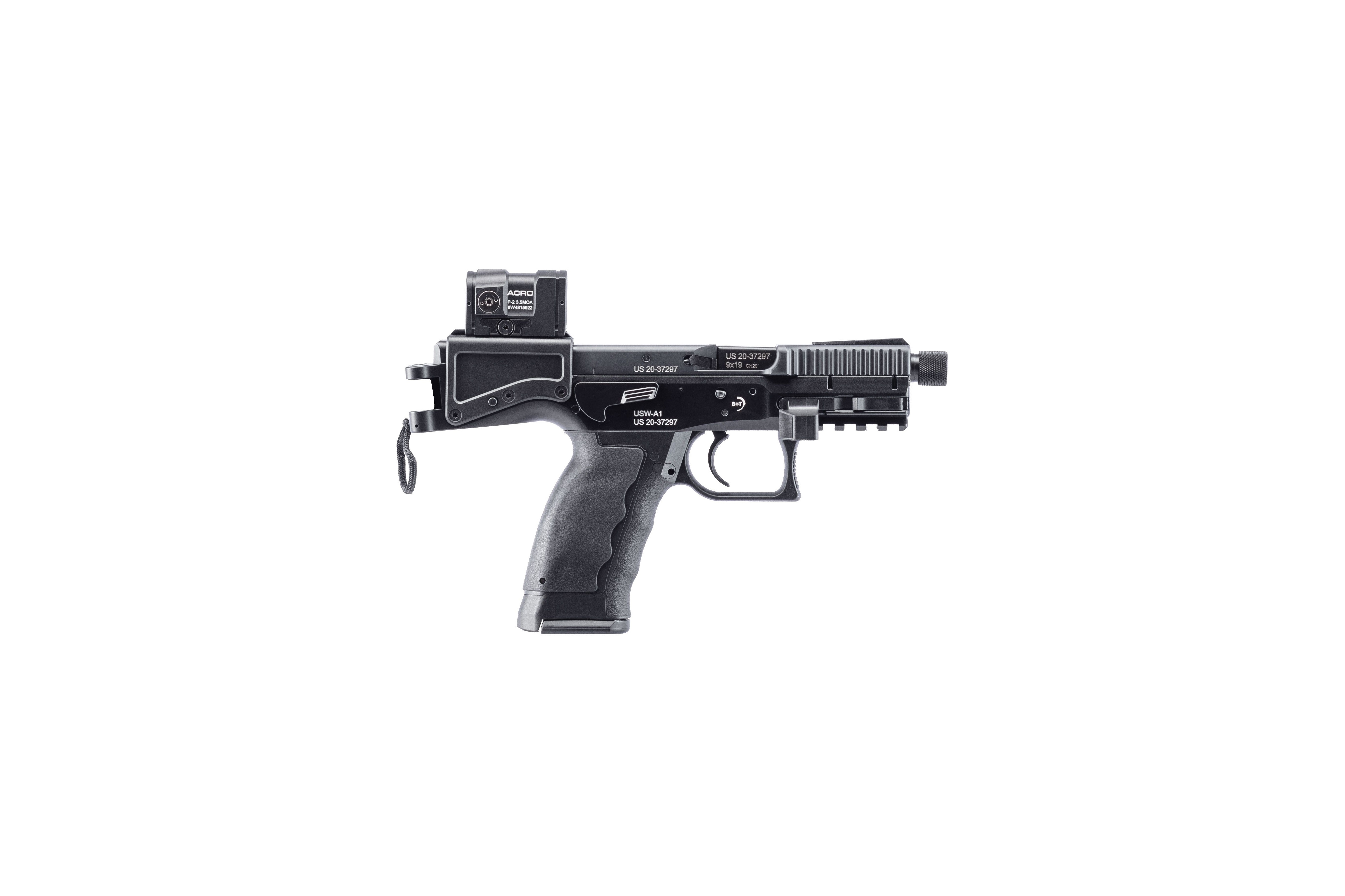 B&T BT-430003 USW-A1 9mm 4.3" Black Semi-Auto Pistol 17+1 Capacity