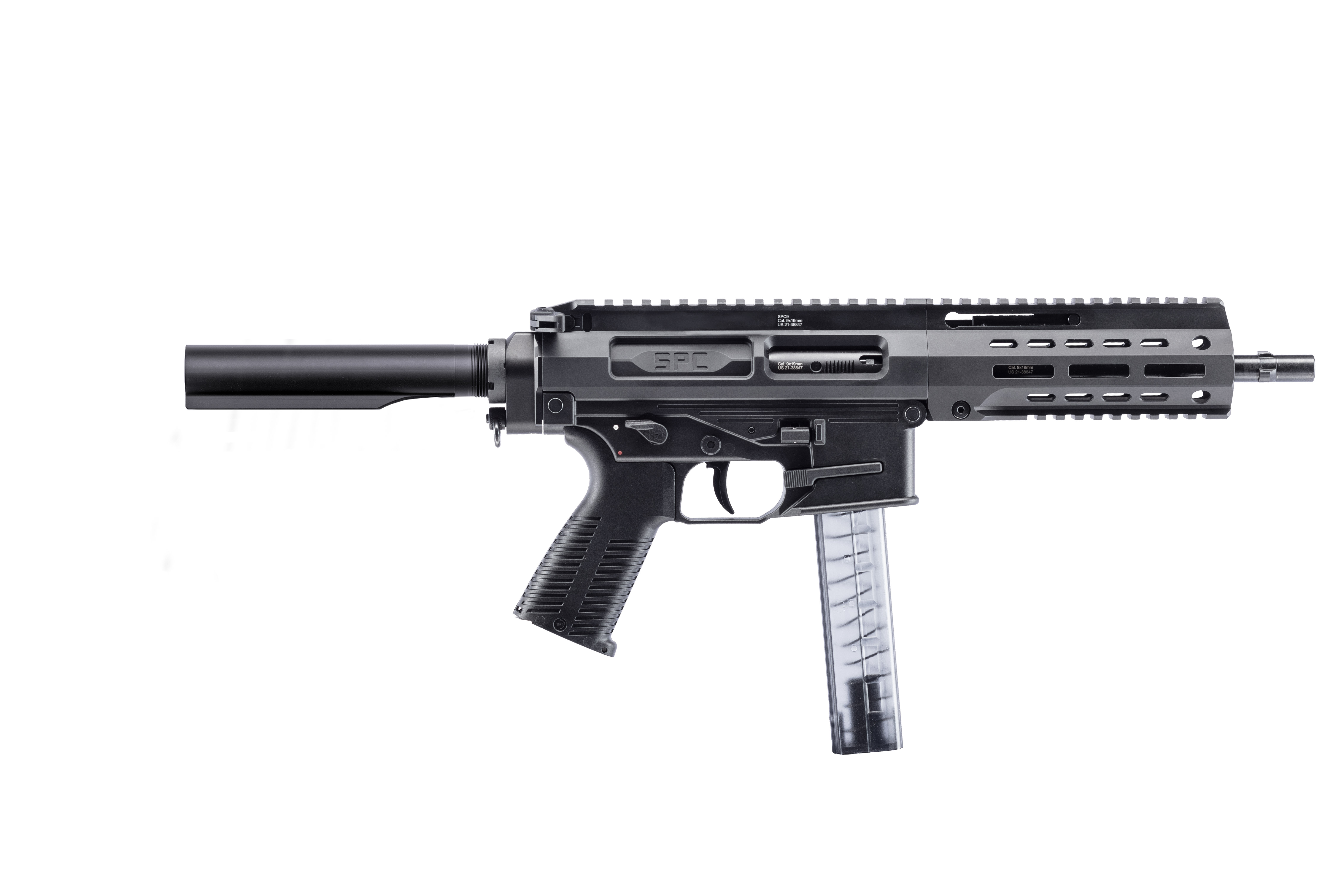 B&T Firearms 500003AB SPC9 9mm Luger 33+1 9.10” Black Buffer Tube...