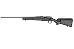 a black and silver rifle