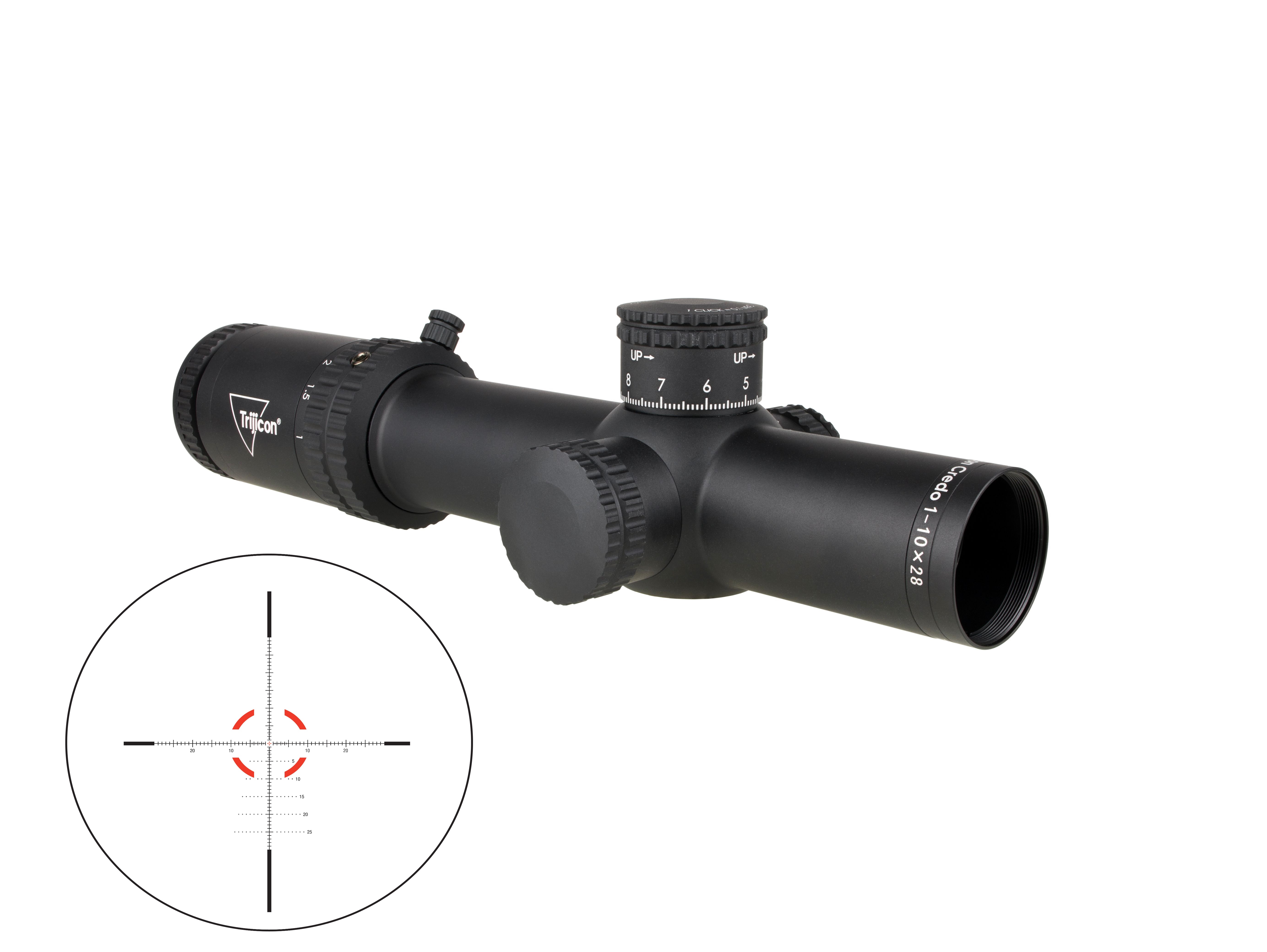 Trijicon CR1028-C-2900050 Credo Scope - MRAD Green/Red, Matte, First Focal Plane