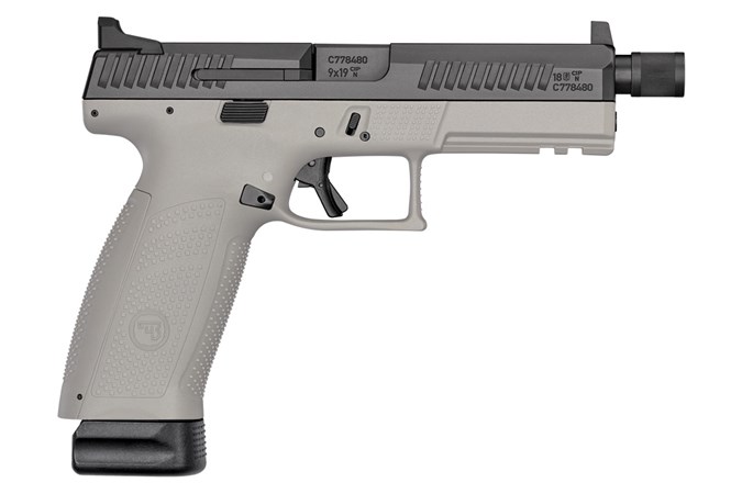 CZ-USA CZ P-10 Full Size 9mm Semi-Auto Pistol - Item #: CZ01544 / MFG Model #: 01544 / UPC: 806703015446 - P-10 F 9MM BLK/GREY 10+1 TB SUPPRESSOR READY