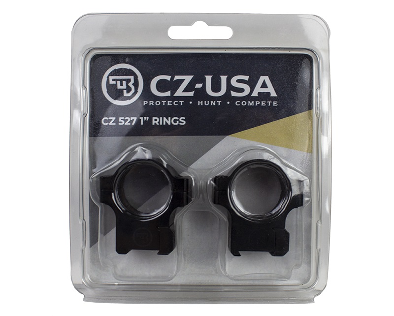 CZ-USA 527 1" Aluminum Rings 16mm Dovetail Matte Black
