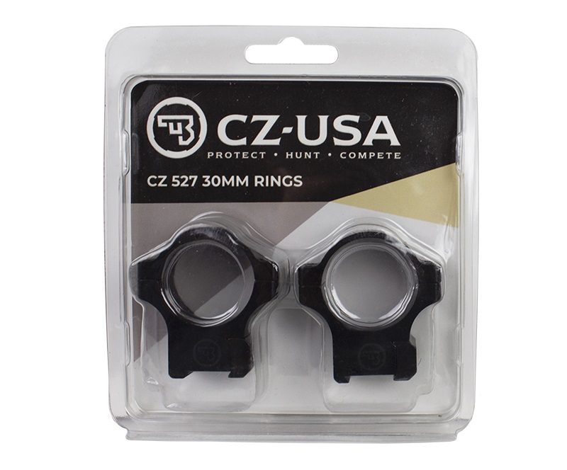 CZ 527 30mm Aluminum Rings 16mm Dovetail Matte Black
