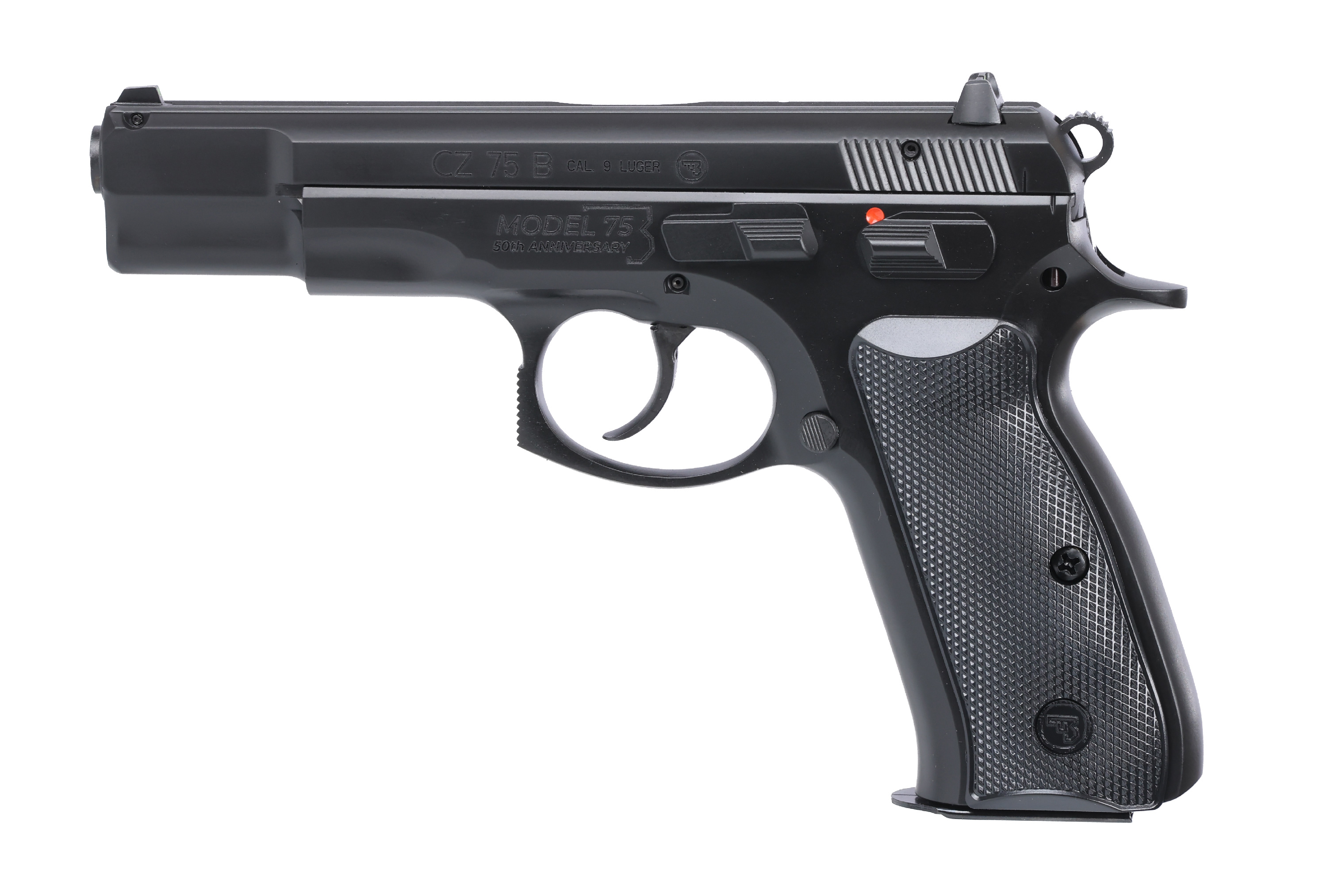CZ 75 B Anniversary Elite Handgun 9mm Luger 16rd Magazines(2) 4.6 Barrel Steel Frame Manual Safety