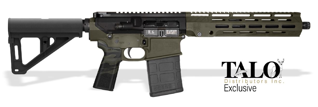 DIAMONDBACK DB10 8.6 Blackout 12in 20rd OD Green/Black Pistol (DB1280W281)
