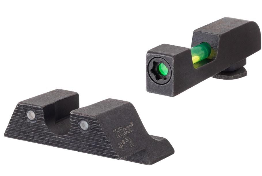 Trijicon GL801C601102 Night Sight Set for Glock 17 19 22 45 Black Green
