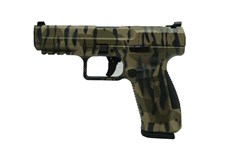 LIPSEY'S EXCLUSIVE CANIK TP9SF Special Forces 9mm 
Item #: CAHG6632-N / MFG Model #: HG6632-N / UPC: 787450751620
CANIK TP9SF 9MM TS CAMO 18+1 TIGER STRIPE CAMO