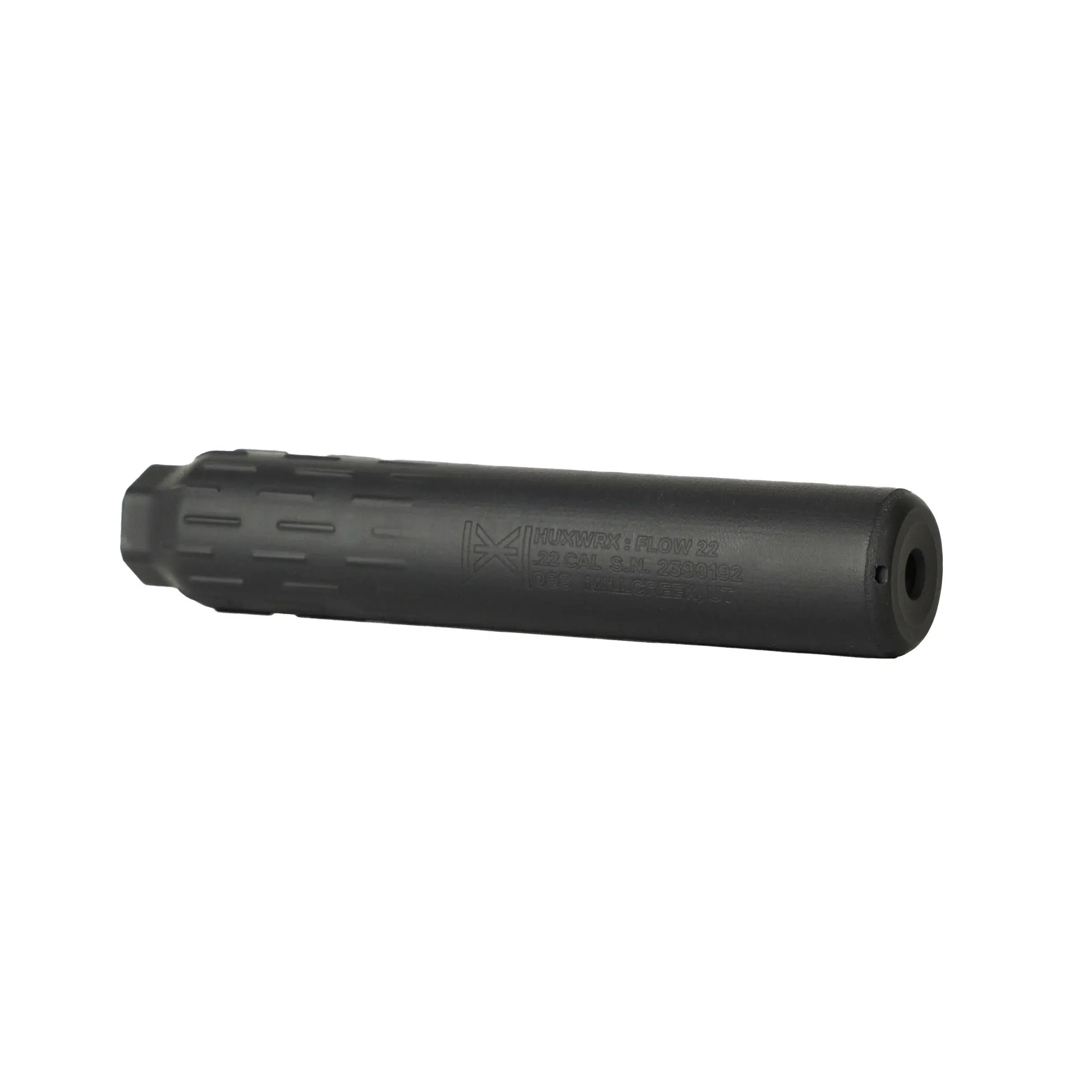 Huxwrx Safety Co. HUXWRX FLOW 22 TI SUPPRESSOR FLOW-THROUGH 3D TITANIUM BLK Unknown Suppressors NFA image 2