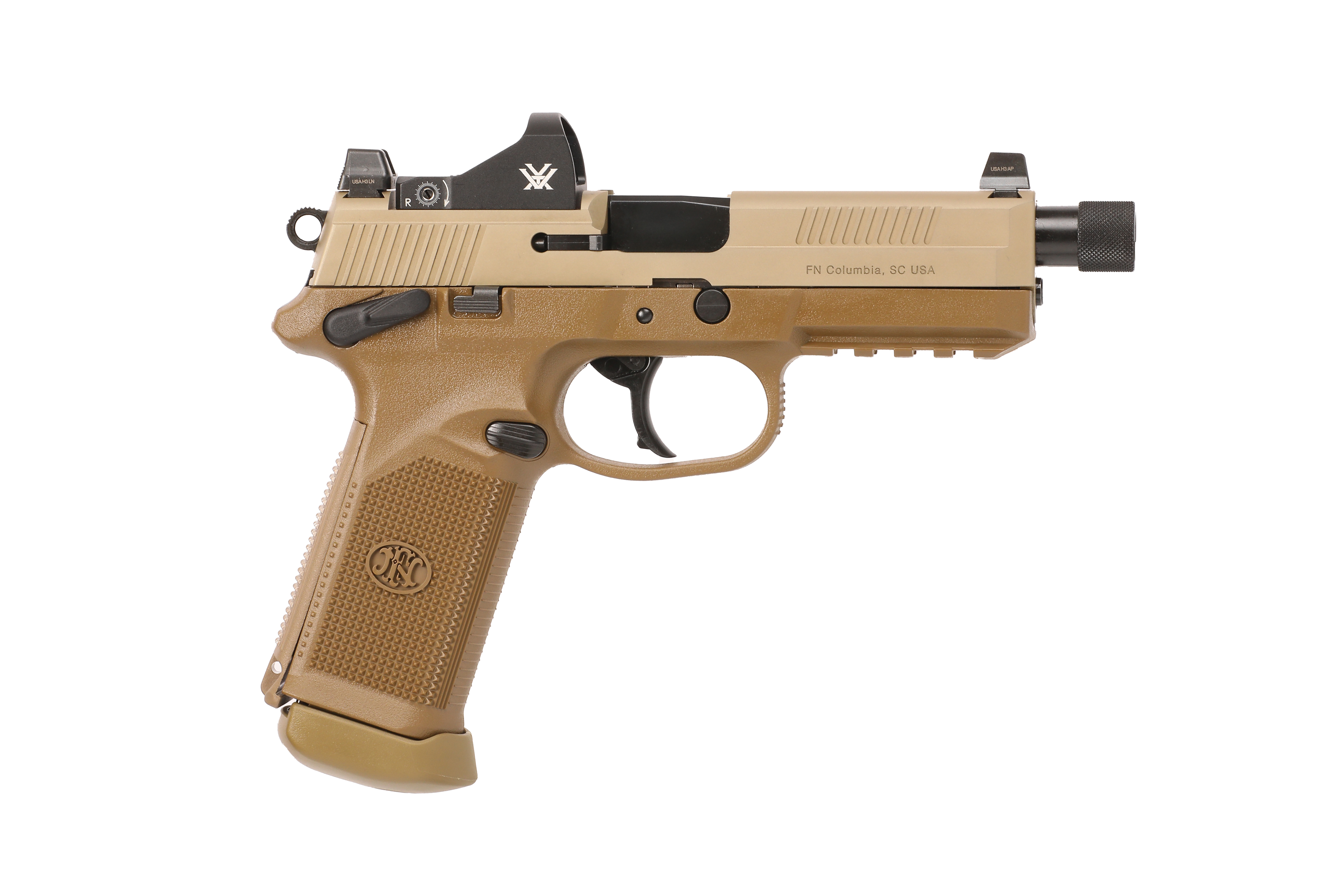FN 66-100866 FNX-45 Tactical 45ACP 5.3" FDE Vortex Viper 2/15 Mags