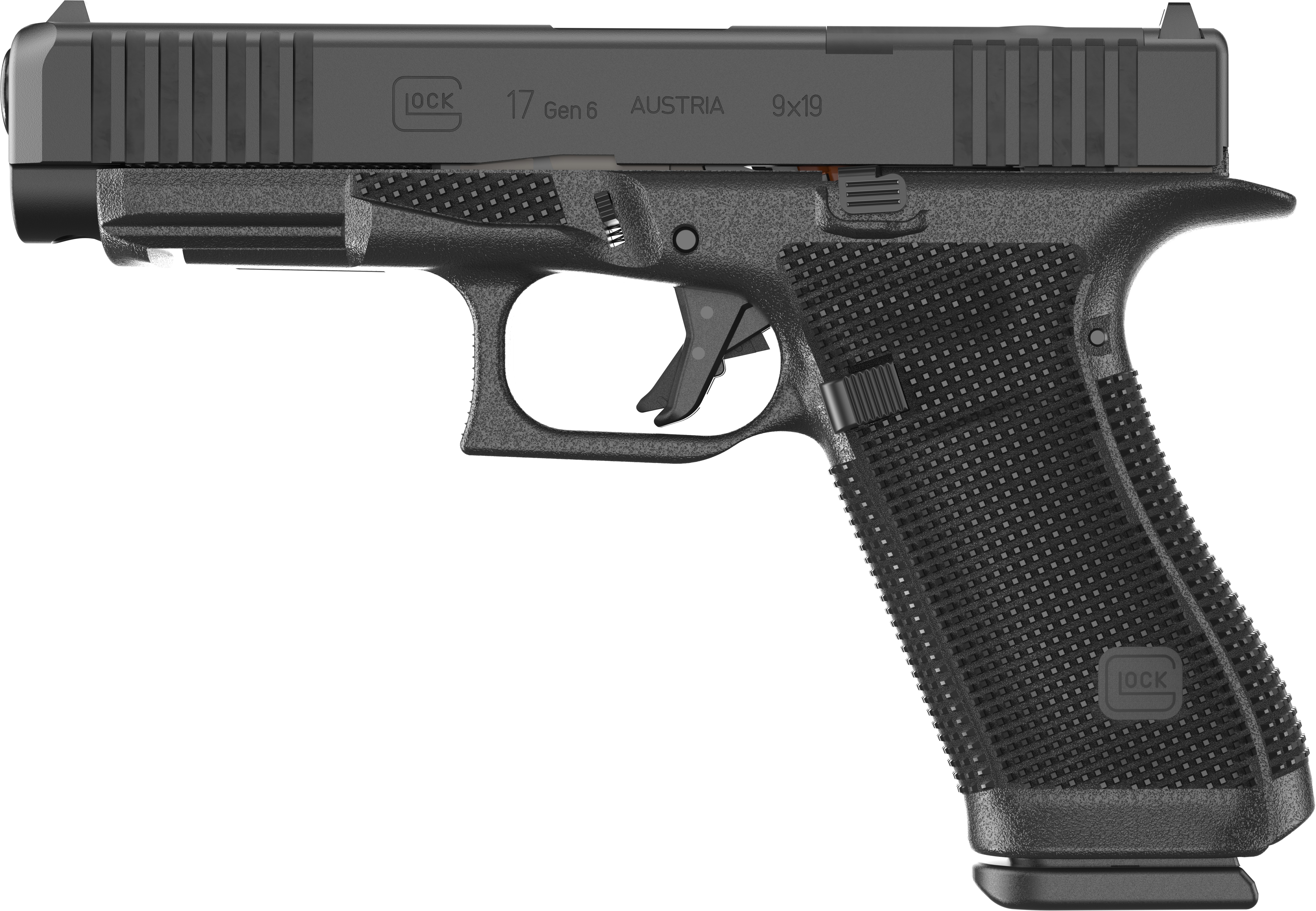 GLOCK 17 ORS 9MM GEN6 FS 17-SHOT BLACK FRONT SERATIONS