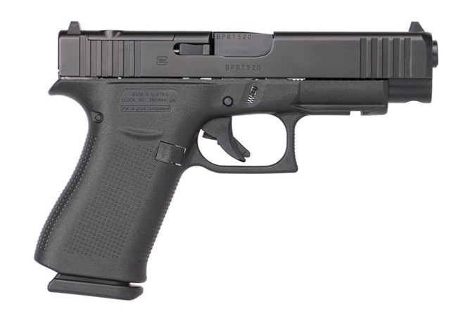 GLOCK G48 9mm Semi-Auto Pistol - Item #: GLUA4850201FMOS / MFG Model #: UA4850201FSMOS / UPC:  - G48 9MM BLK 4" MOS RAIL FS   # UA4850201FSMOS | FRONT RAIL