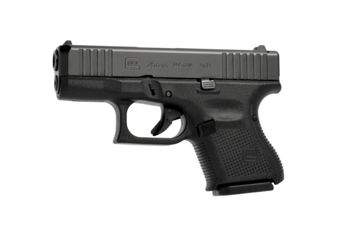 GLOCK G26 G5 9mm Semi-Auto Pistol - Item #: GLG265US / MFG Model #: G265US / UPC: 764503047909 - G26 G5 9MM 10+1 3.46" FS     # 3-10RD MAGS | FRONT SERRATIONS