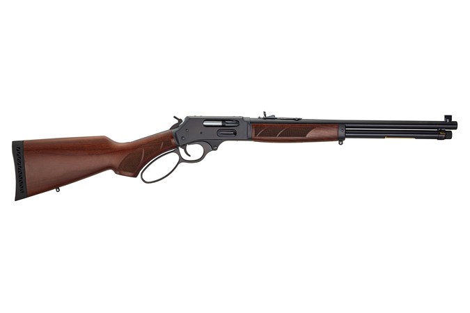 Henry Repeating Arms Lever Action 45-70 GOVT Rifle - Item #: HNH010G / MFG Model #: H010G / UPC: 619835100146 - LEVER ACTION 45-70 BL/WD SIDE GATE