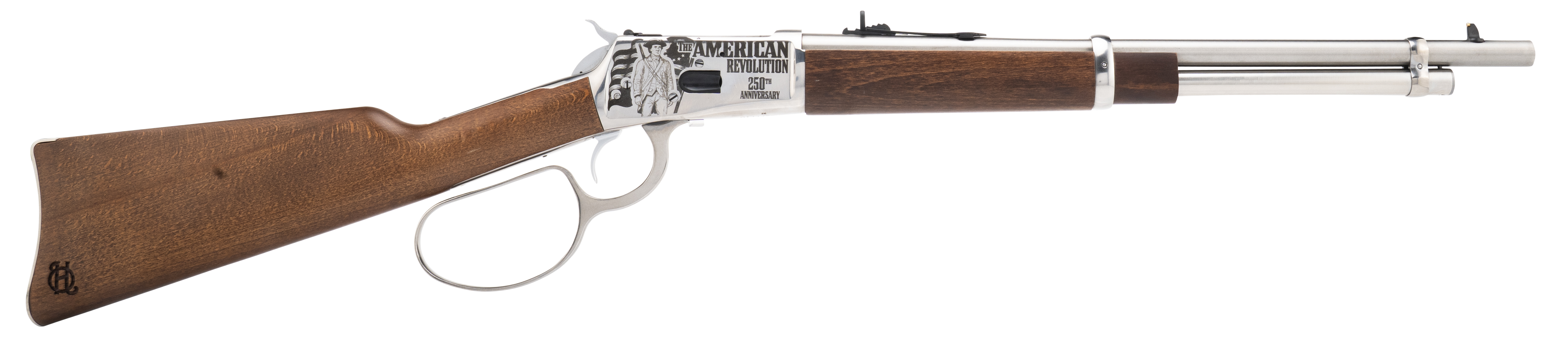 Heritage R92 American Revolution Rifle 45 Colt 18 in. Polished Stainless/Engraved 8 rd
