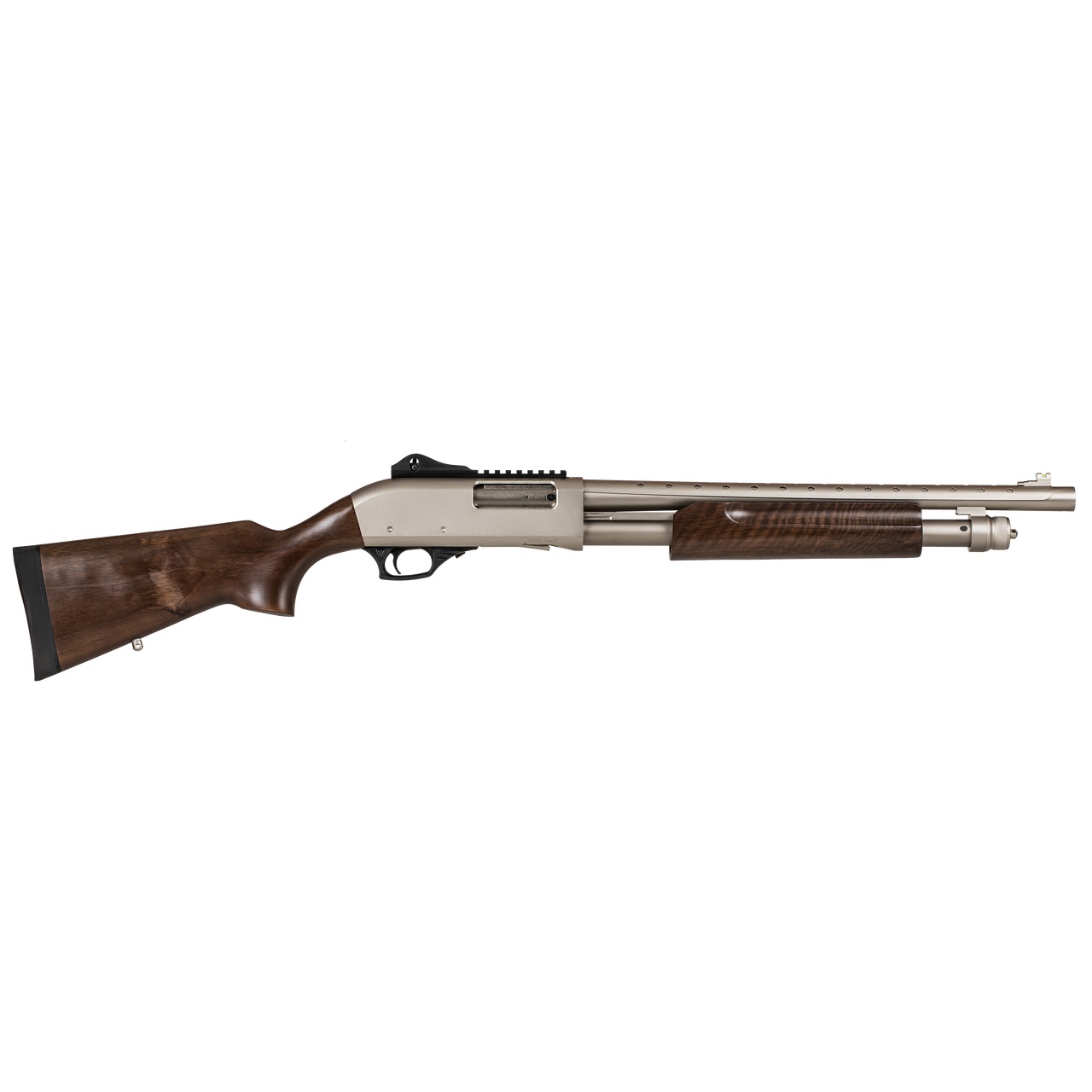 SDS Imports TX3 20HDM A1 20 Gauge Pump-Action Shotgun: 18.5" Barrel, Turkish Walnut Stock, Nickel Marine Finish, Ghost Ring Sights