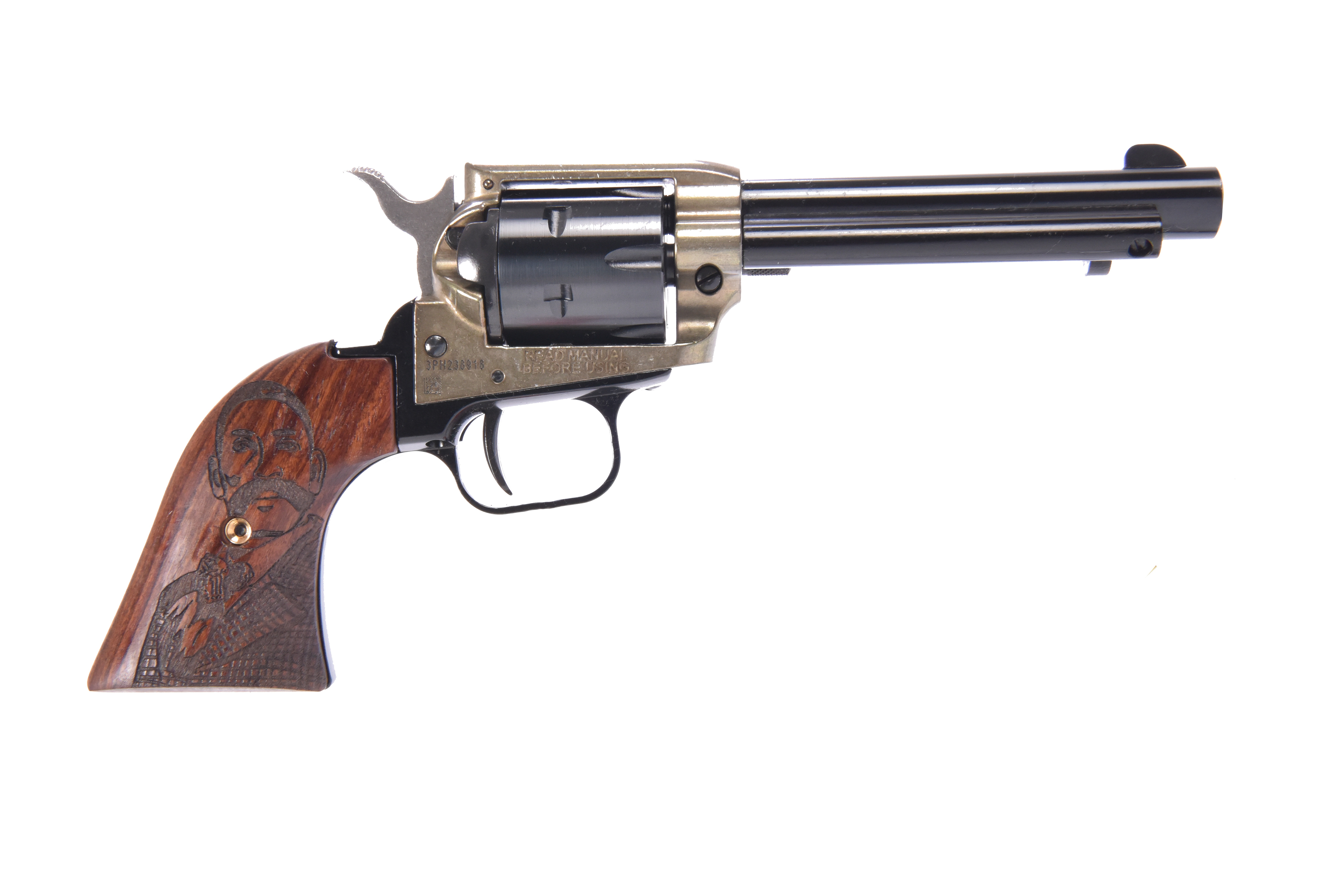 Heritage RR22CH4WW3 22LR BL/CH 4.75" Bass Reeves #Western Good Guys Series-img-0
