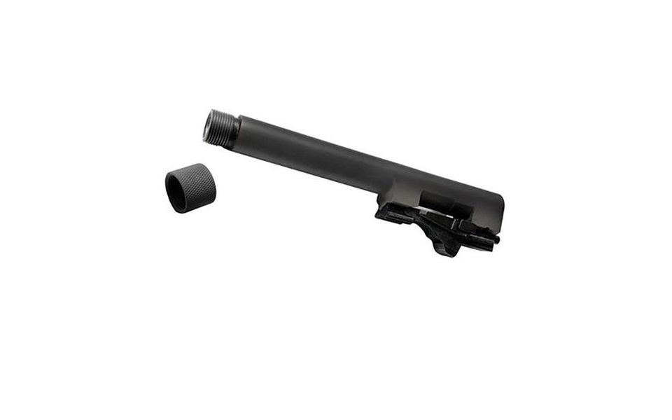 Beretta 92 Series Gen 3 9mm Extended Threaded Barrel, 1/2-28 Black, 5-inch Length, Matte Finish