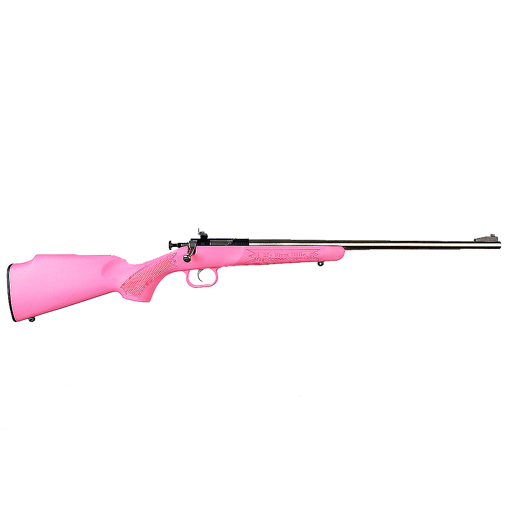 Keystone KSA2221 Crickett 22LR Youth Rifle, Pink Synthetic, Stainless Steel