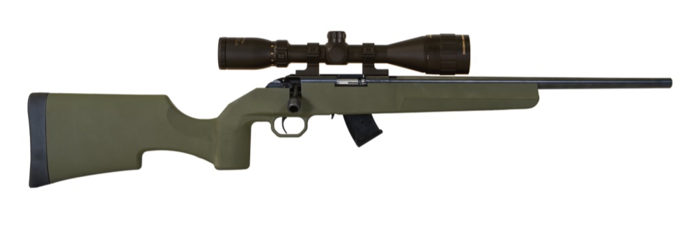 Howa M1100 HRF22LRGGP 22 LR Rifle 18" Matte Blue 10+1 4-12x40 Scope