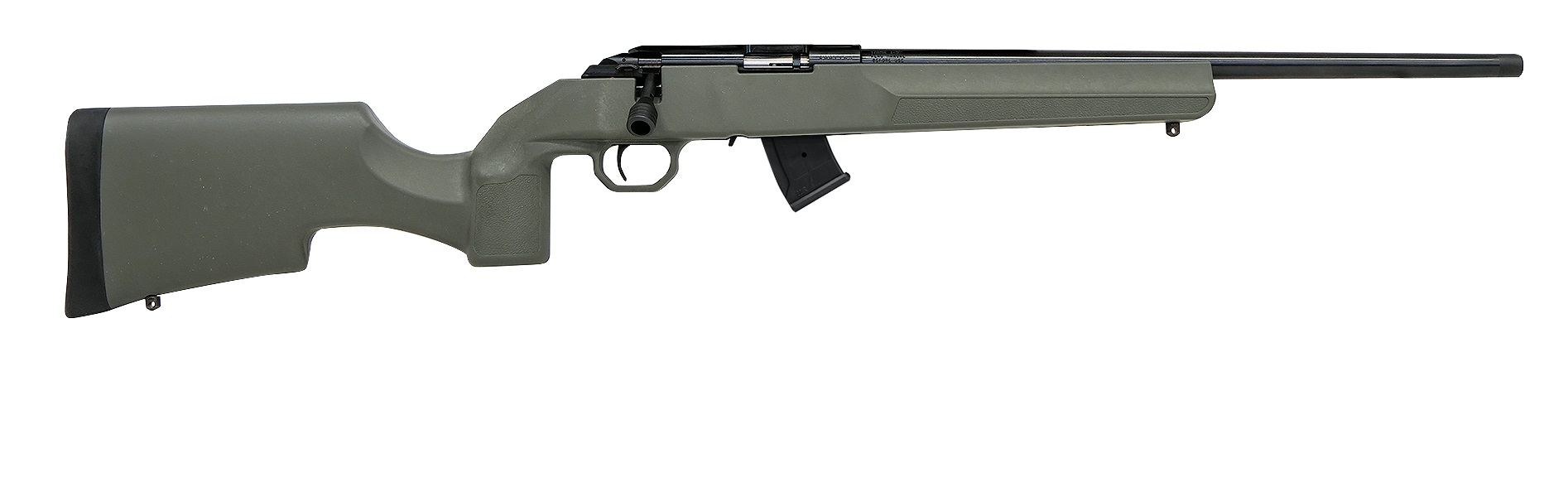Howa M1100 22LR Rifle - 18-inch Threaded Barrel, Green Polymer Stock, Right Hand