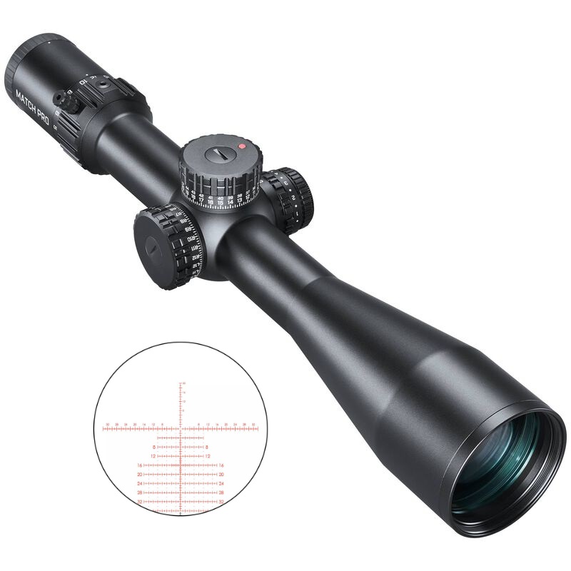Bushnell MP53056AMI Match Pro ED Black Easy Set Zero Stop Exposed Windage & Elevation First Focal Plane FRONT FOCAL | MOA 