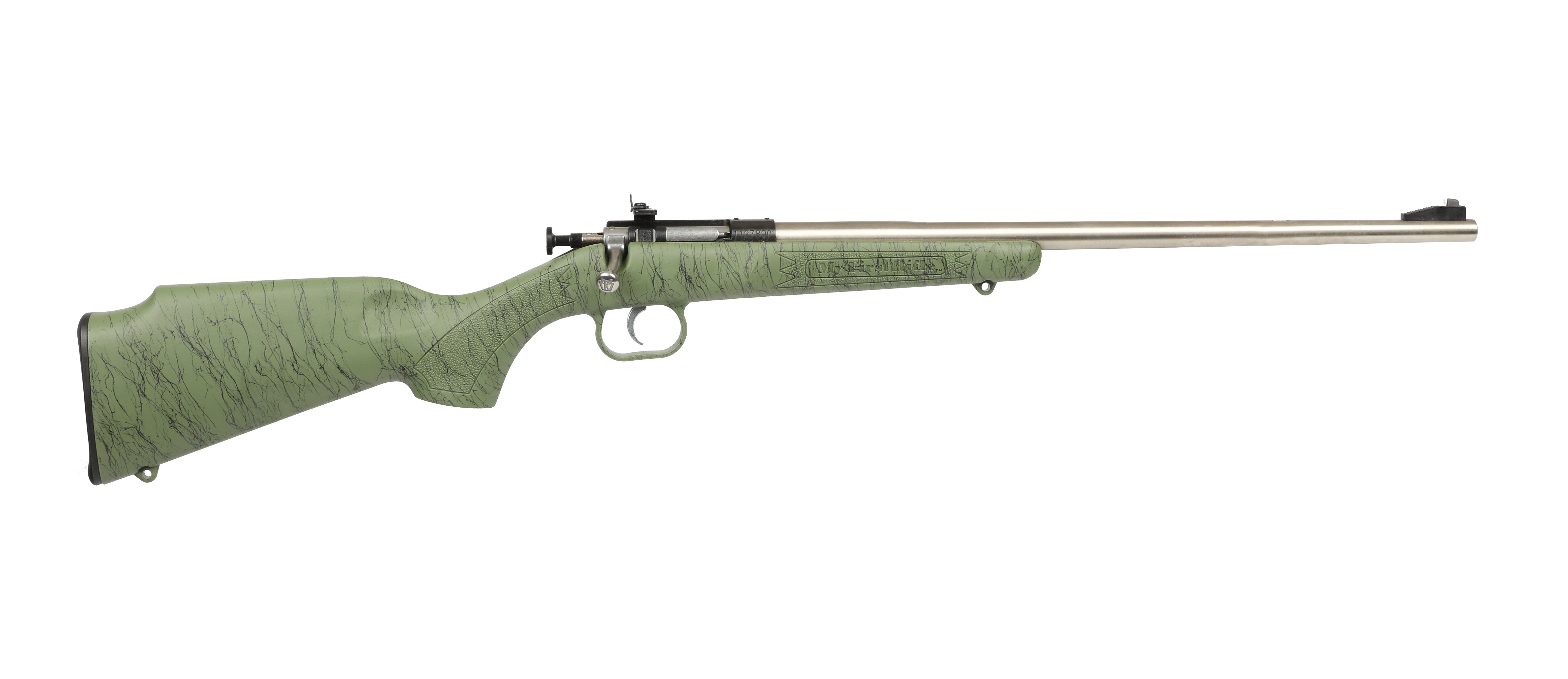 Keystone KSA2442 Crickett 22 LR 16.125" Stainless Rifle Green/Black Stock
