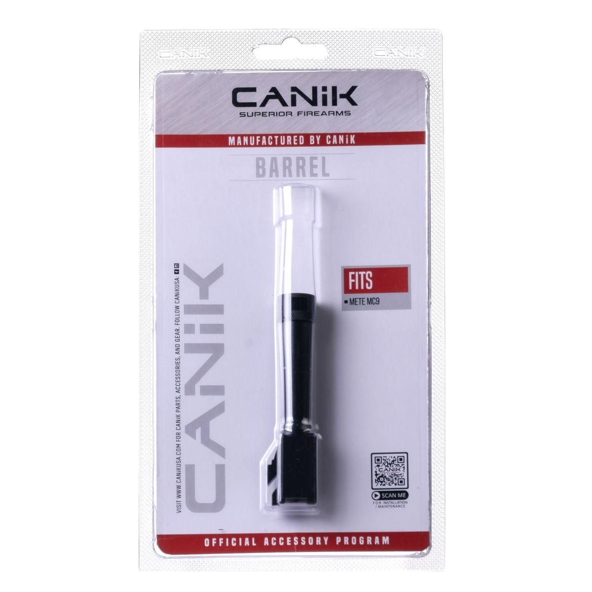 Canik PACN0035 METE MC9 9mm Threaded Barrel Black Tenifer 1/2x28